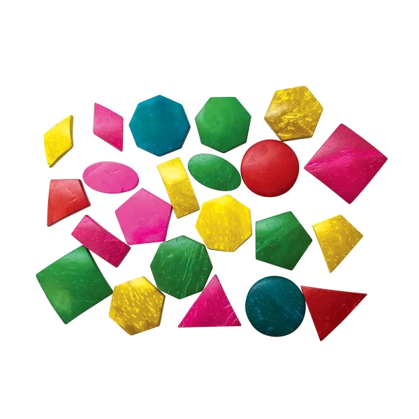 Colourful Geometric Coconut Shell Shapes 22-Piece Set — Eduplay Educational Nursery Toy