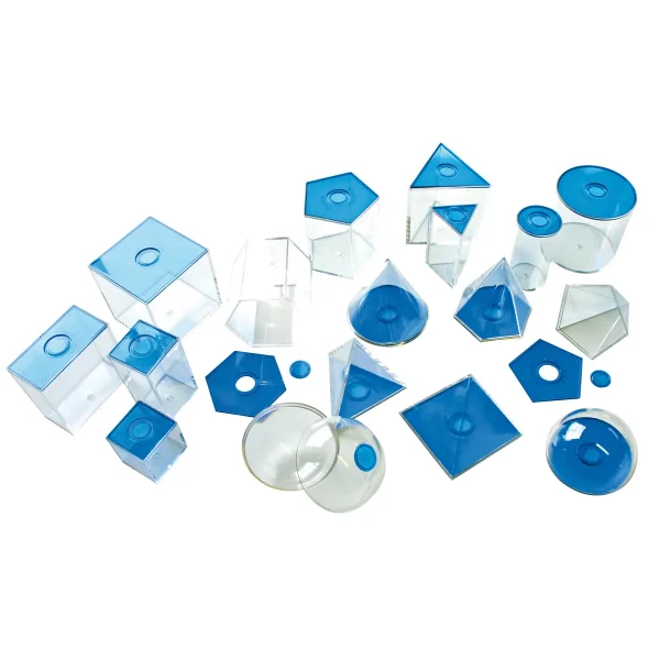 Small blue transparent geometric shapes — Eduplay educational toys kindergarten