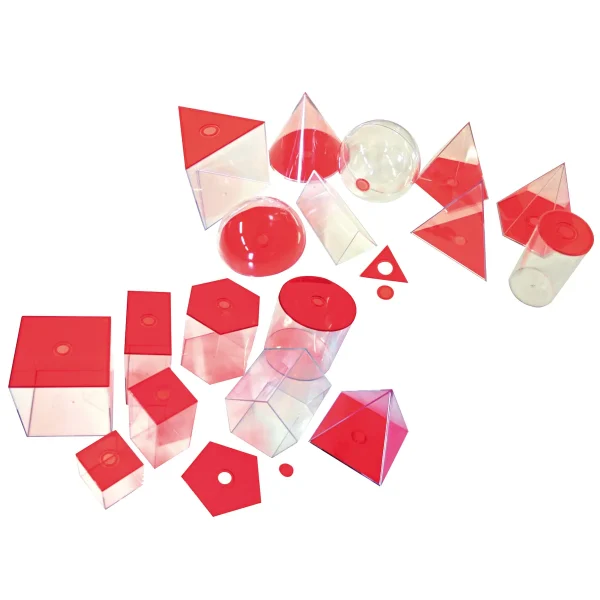 Large red transparent geometric shapes — Eduplay educational toys kindergarten
