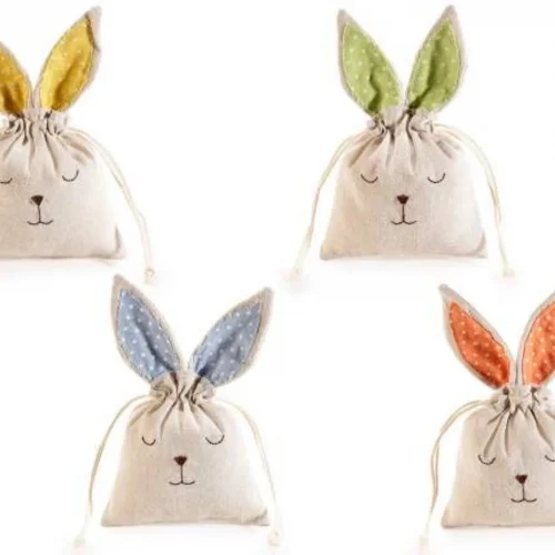 Easter Bunny Gift Bag "Colourful Ears" — Kiki-Ena Craft Materials Natural Wood