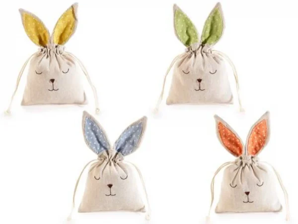 Easter Bunny Gift Bag "Colourful Ears" — Kiki-Ena Craft Materials Natural Wood
