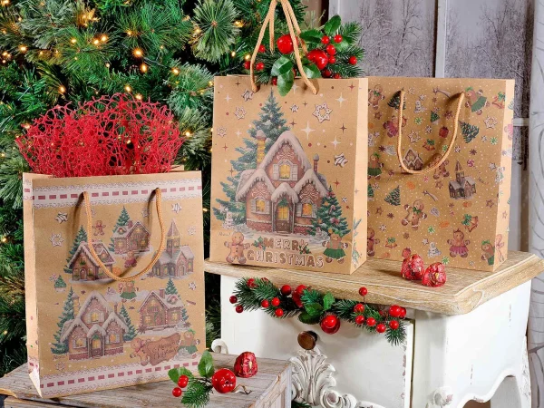 Christmas Gift Bag (Medium) — Kiki-Ena Natural Wood Craft Materials