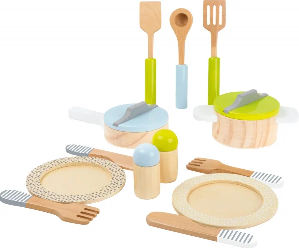 Play Kitchen Crockery and Cookware Set — Millhouse Learning Toys School