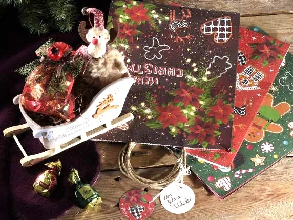 Large Christmas Gift Bag — Kiki-Ena Craft Material Natural Wood