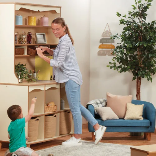 Large storage shelving unit for nursery & kindergarten — Millhouse learning toy school