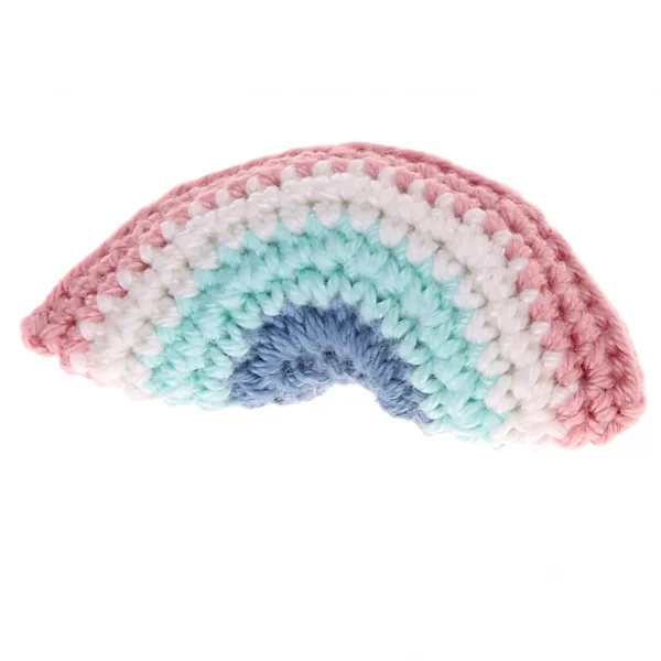 Mini crocheted rainbow — Kiki-Ena natural wood craft supplies