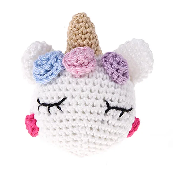 Crocheted Unicorn Toy — Kiki-Ena Craft Material Natural Wood