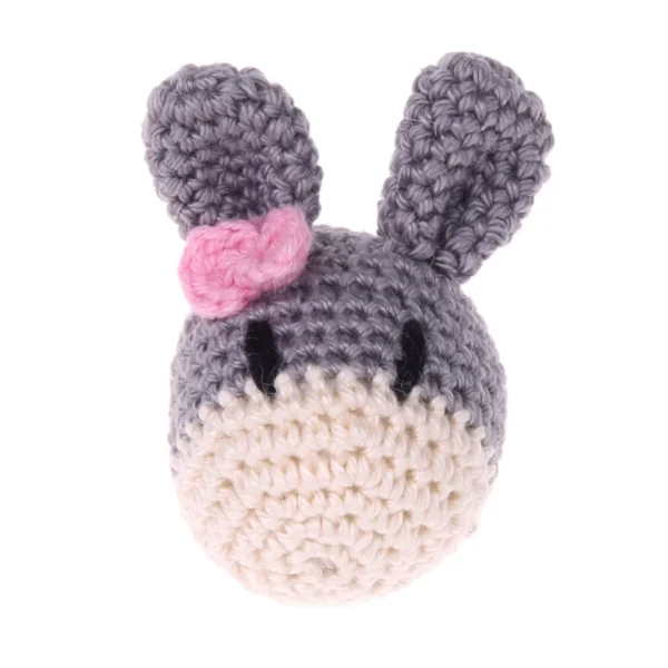 Crocheted Donkey Toy with Bow — Kiki-Ena Natural Wood Craft Materials