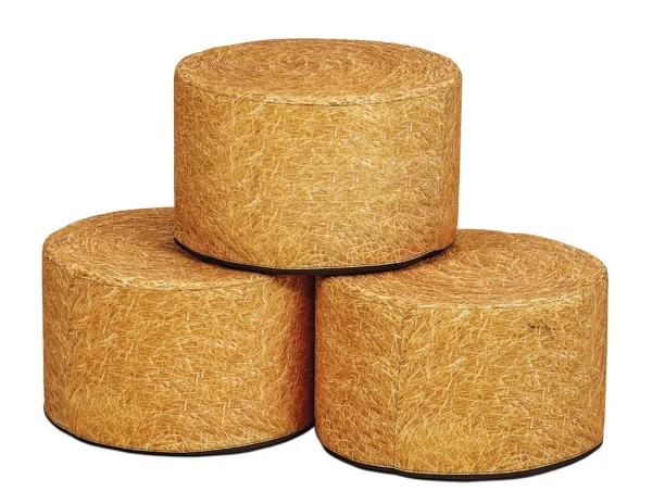 Hay Bale Seating Benches (Round – Set of 3) — Millhouse School Learning Toys