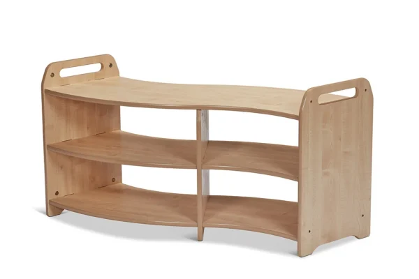 Tall S-Shaped Open Shelving System — Millhouse Learning Toys School