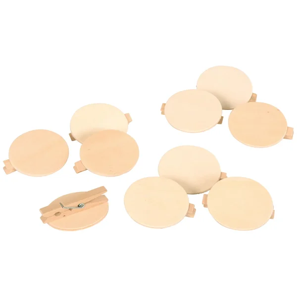 Blank Wooden Pin Badges 10-Piece Set — Eduplay Educational Toy Nursery