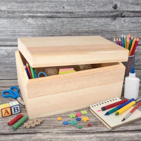 Wooden box with lid — Kiki-Ena Craft Materials Natural wood