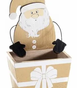Wooden Box Father Christmas — Kiki-Ena Craft Material Natural Wood