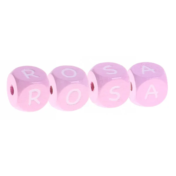 Pink Wooden Letters 10 mm x 10 mm — Kiki-Ena Craft Materials Natural Wood