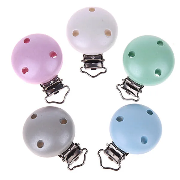 Wooden Clip / Dummy Clip Mother-of-Pearl ∅35mm — Kiki-Ena Natural Wood Craft Materials