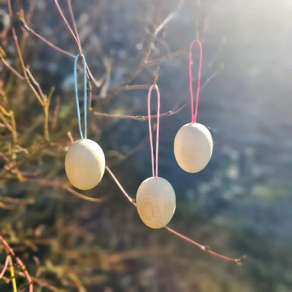 Wooden Easter Eggs 'Medium' — Kiki-Ena Craft Materials Natural Wood