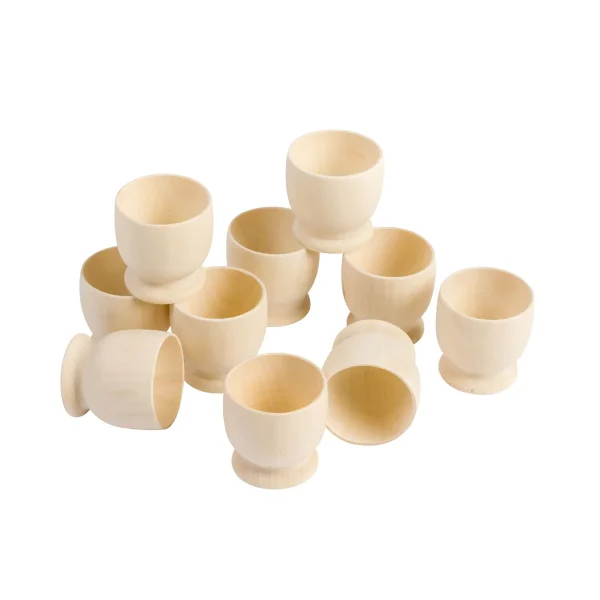 Wooden Egg Cups 10-Piece Set — Eduplay Educational Nursery Toy