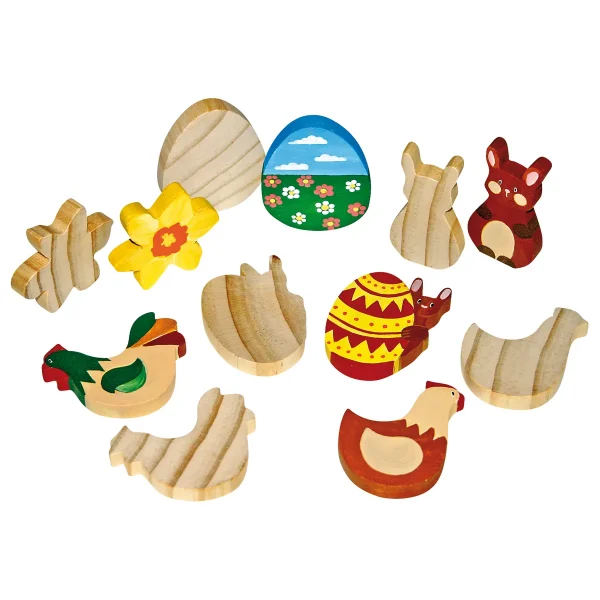 Wooden Figures Easter Set of 12 — Eduplay nursery educational toy
