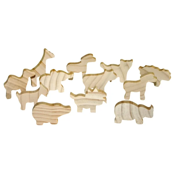 Wooden Figures Animals Set of 12 — Eduplay nursery educational toy