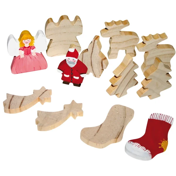 Wooden Figures Christmas Set of 12 — Eduplay nursery educational toy