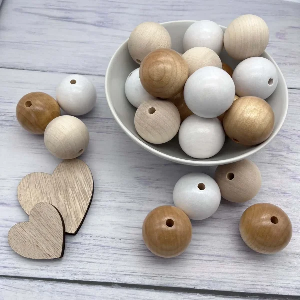 Wooden Bead 40mm — Kiki-Ena Craft Material Natural Wood