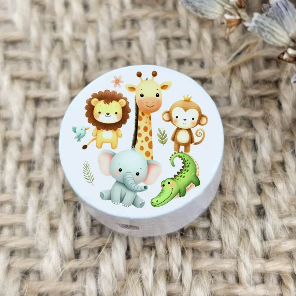 "Safari" Wooden Bead Disc — Kiki-Ena natural wood craft materials