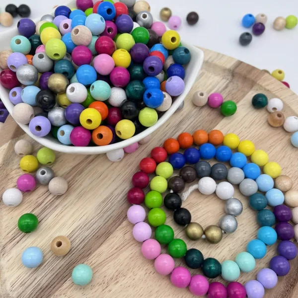 Wooden Beads 10mm • 50 Pieces — Kiki-Ena Natural Wood Craft Materials