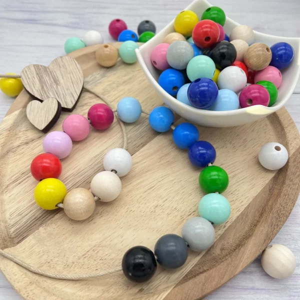 Wooden Beads 18mm • 10 Pieces — Kiki-Ena Natural Wood Craft Material