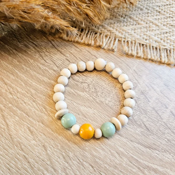Wooden Bead Bracelet "Natural" Craft Set — Kiki-Ena Craft Materials Natural Wood