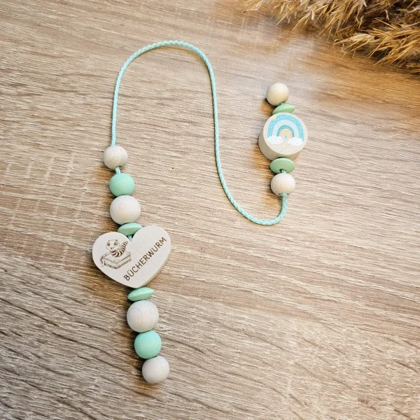 Wooden Beads Bookmark 'Rainbow' Craft Kit — Kiki-Ena Craft Materials Natural Wood