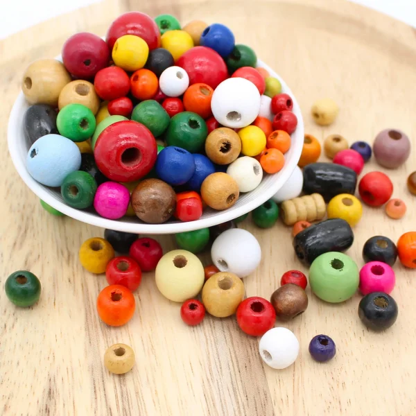Wooden Bead Mix 40g - Seconds - SALE — Kiki-Ena Craft Materials Natural Wood