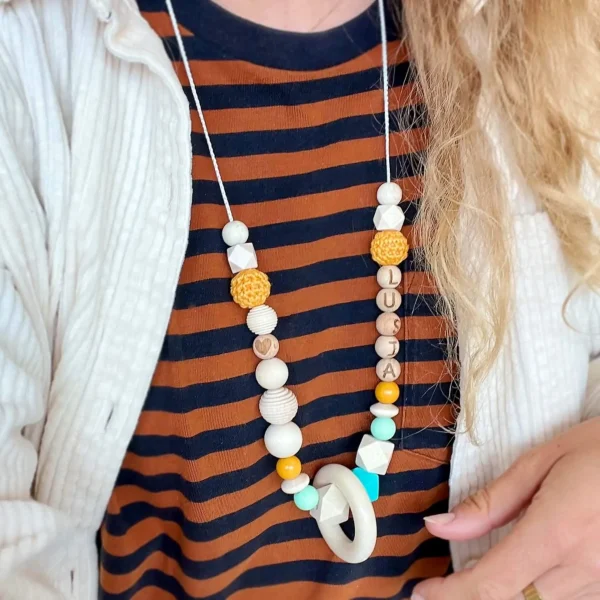 Nursing Necklace with Wooden Beads "Sunshine" Craft Set — Kiki-Ena Craft Materials Natural Wood