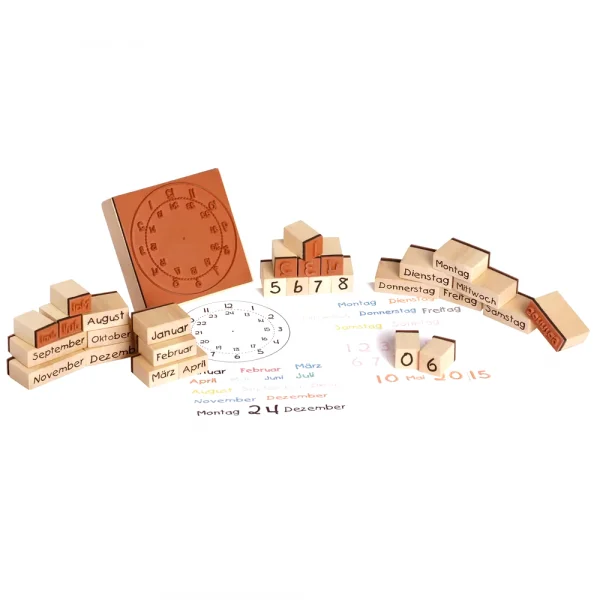 Wooden Calendar Stamps — Eduplay educational toy nursery