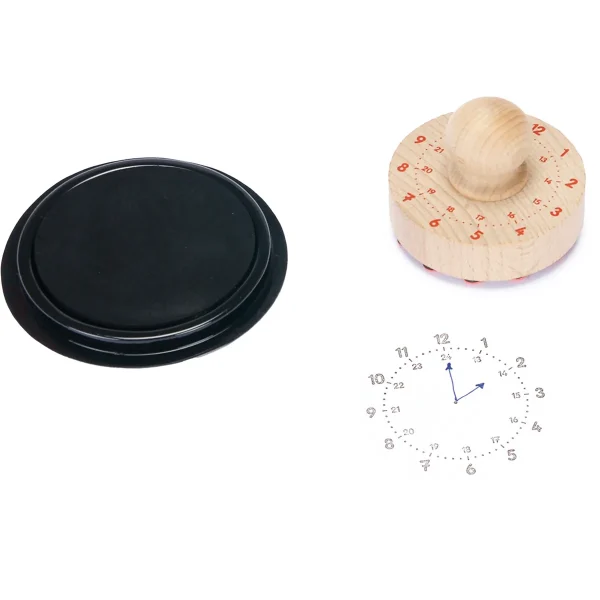 Wooden Clock Stamps with Pad — Eduplay educational toy nursery