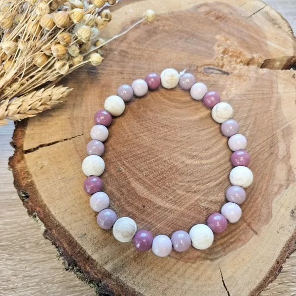 Dog Collar Necklace "Rosé" Craft Set — Kiki-Ena Craft Materials Natural Wood