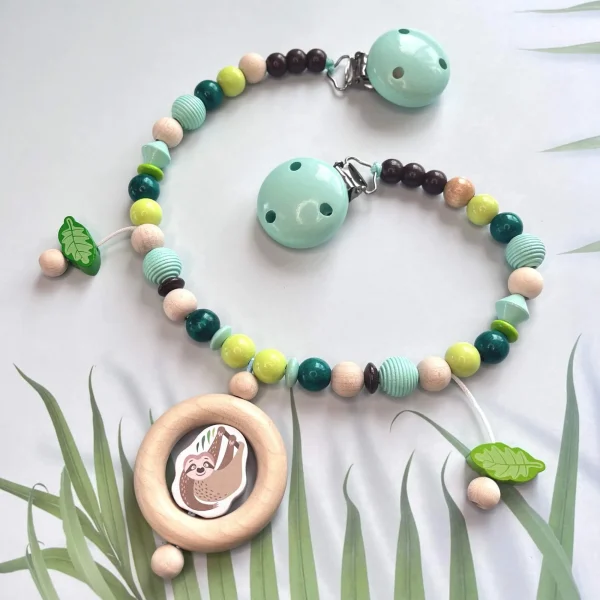 Pram Chain Craft Kit Sloth — Kiki-Ena Craft Materials Natural Wood
