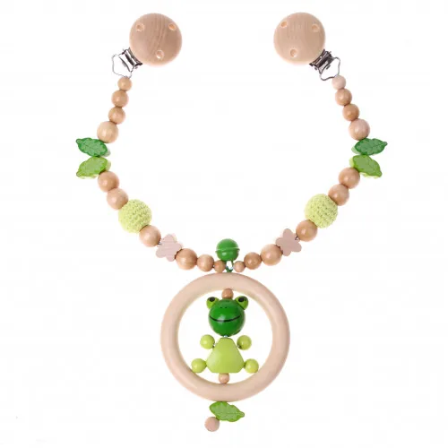 Pram Chain Craft Kit Frog — Kiki-Ena Natural Wood Craft Material