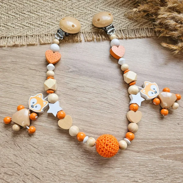 Fox Mandarin Pram Chain Craft Kit — Kiki-Ena natural wood craft materials