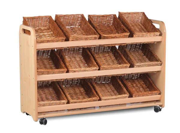 Tilt Storage Unit with 12 Baskets — Millhouse Learning Toys School