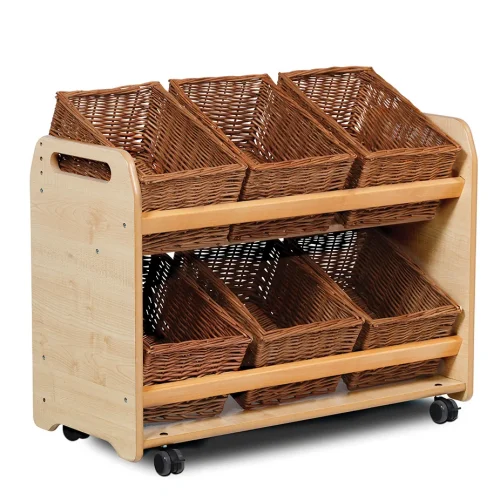 Tilt Storage Unit with 6 Baskets — Millhouse Learning Toys School