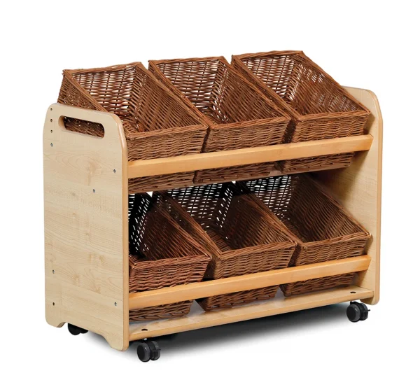 Tilt Storage Unit with 6 Baskets — Millhouse Learning Toys School