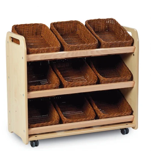 Tilt Storage Unit with 9 Baskets — Millhouse Learning Toys School