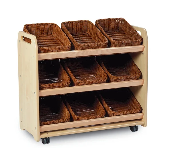 Tilt Storage Unit with 9 Baskets — Millhouse Learning Toys School
