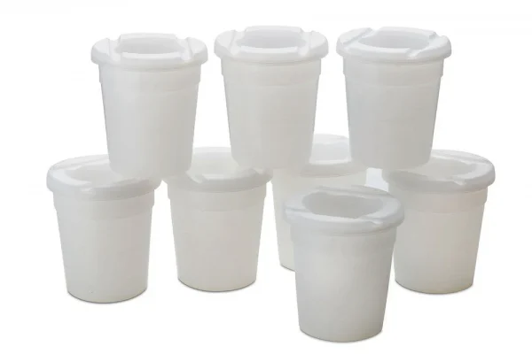 Clear Paint Pots – Set of 8 — Millhouse Educational Toys School