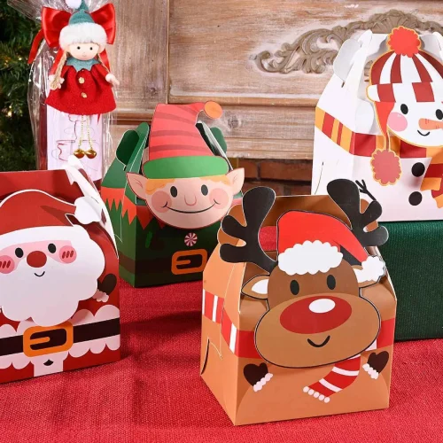 Small Paper Christmas Gift Box — Kiki-Ena Craft Material Natural Wood