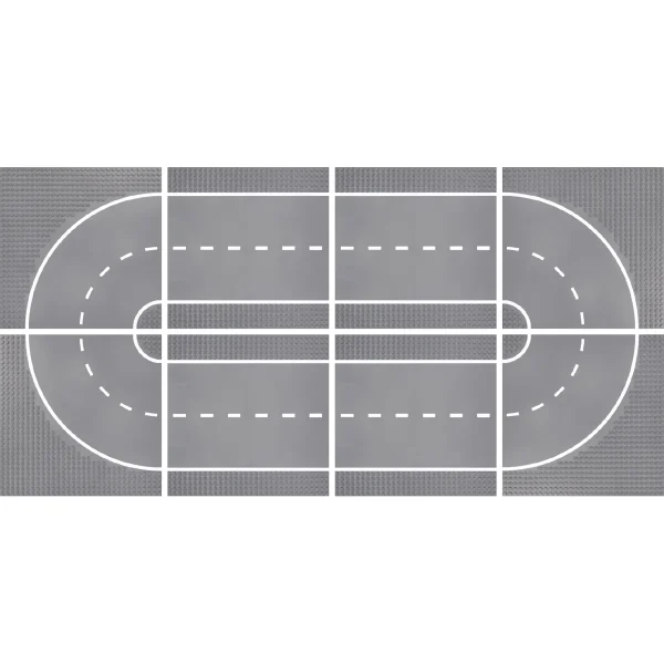 Clip Brick Building Plates 32x32 Studs 8-Piece Racing Track — Eduplay Educational Toy for Nursery