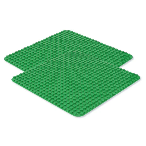 Clamp Building Block Set Junior Build Plates 24x24 Studs 2 Pieces Green — Eduplay educational toy
