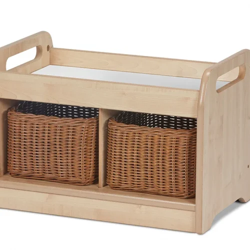 Compact Low Play Unit with Mirror and 2 Baskets — Millhouse Learning Toys School