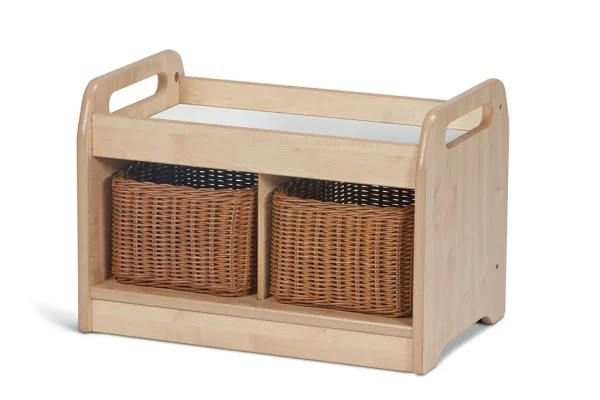 Compact Low Play Unit with Mirror and 2 Baskets — Millhouse Learning Toys School