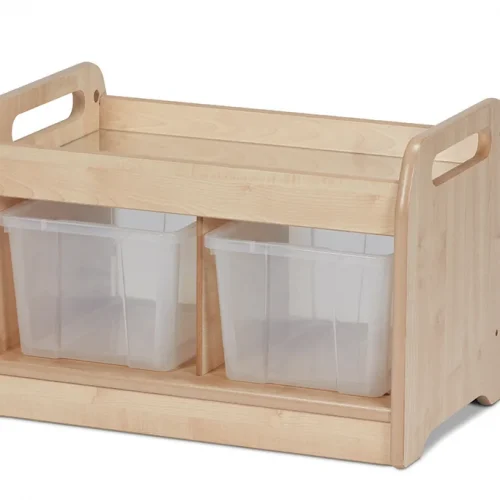 Compact Low Play Unit with Mirror and 2 Trays — Millhouse Learning Toys School